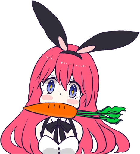 Емодзі A Cute Little Rabbit Girl 🥕
