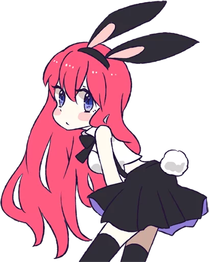 Стікер A Cute Little Rabbit Girl 🙂