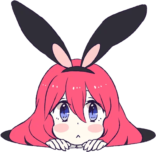 Telegram stiker «A Cute Little Rabbit Girl» 👀