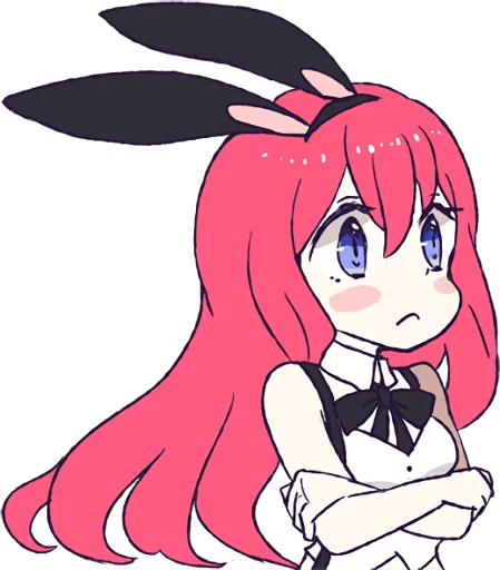 Telegram stiker «A Cute Little Rabbit Girl» 😒