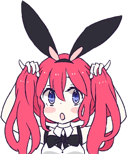 Эмодзи A Cute Little Rabbit Girl 😳