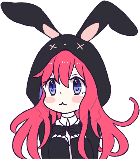 A Cute Little Rabbit Girl emoji 😶