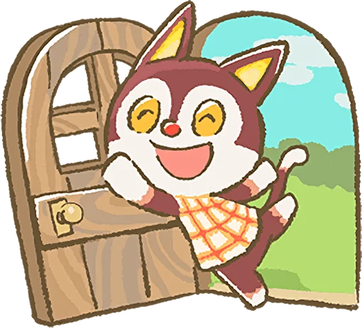 Telegram Sticker «Animal Crossing 15th Anniversary Sticker » 👋