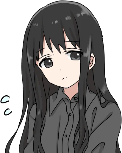 Girl with black hair long TL-EDIT emoji 😞
