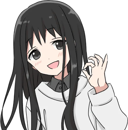 Girl with black hair long TL-EDIT emoji 👌