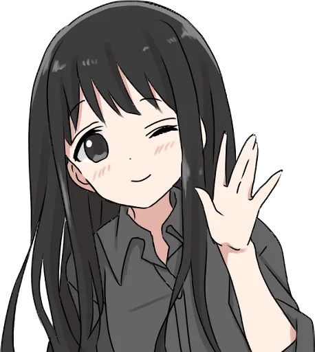 Girl with black hair long TL-EDIT emoji 👋