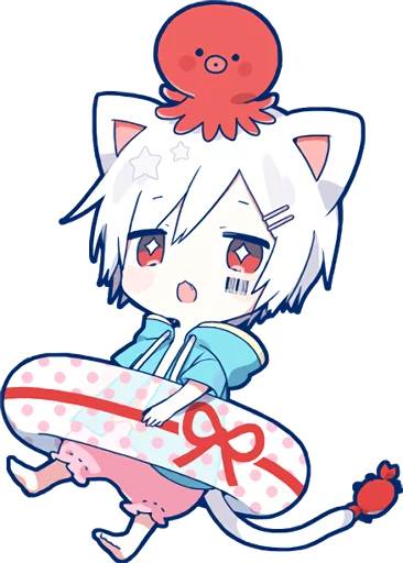 Стікер Telegram «Mafumafu Sticker (cat) » 🐙