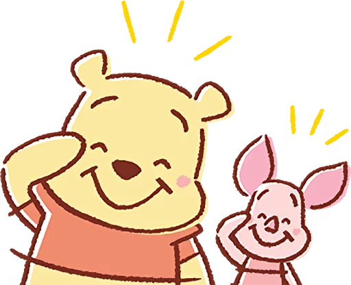 Стікер Telegram «Pooh and Piglet (Lovely)» 😊