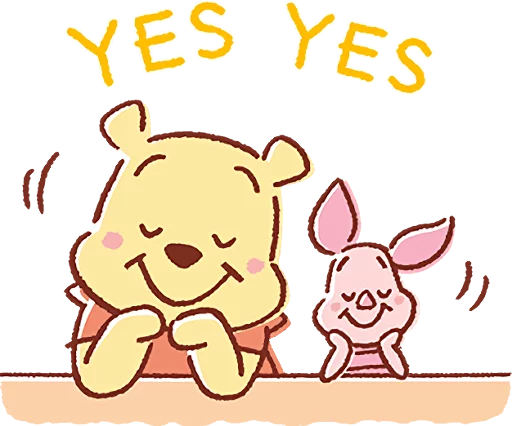 Pooh and Piglet (Lovely)  emoji 👍