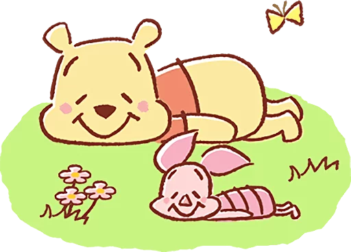 Эмодзи Pooh and Piglet (Lovely) 😌