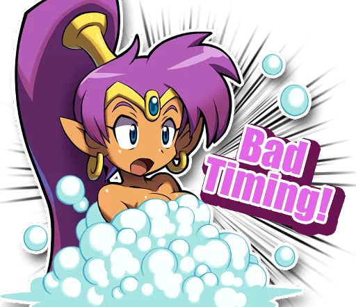 Telegram Sticker «Shantae and the Pirate's Curse» 😟