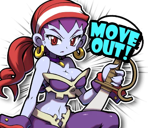Telegram Sticker «Shantae and the Pirate's Curse» 😒