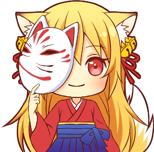 Tanuki & Fox girl emoji 🙂