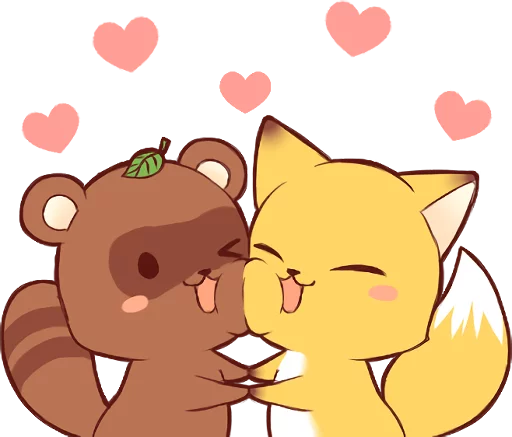 Tanuki & Fox girl emoji 🦊