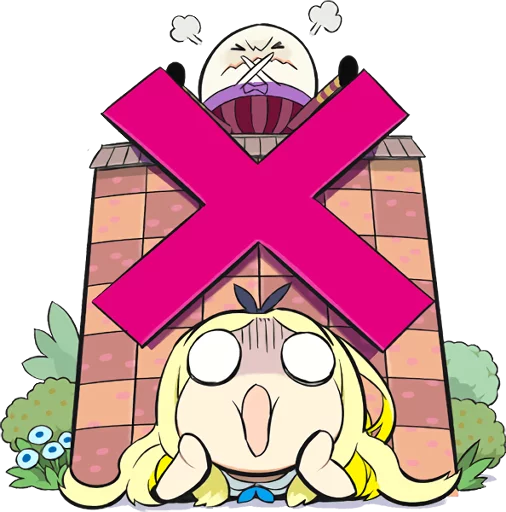 Эмодзи Official Sticker of okama's Alice Series 😨