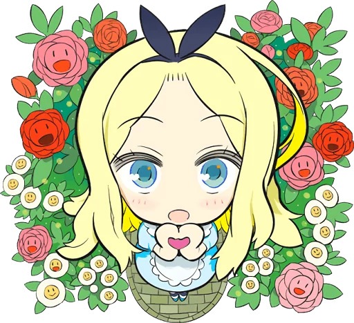 Стикер Telegram «Official Sticker of okama's Alice Series» ❤