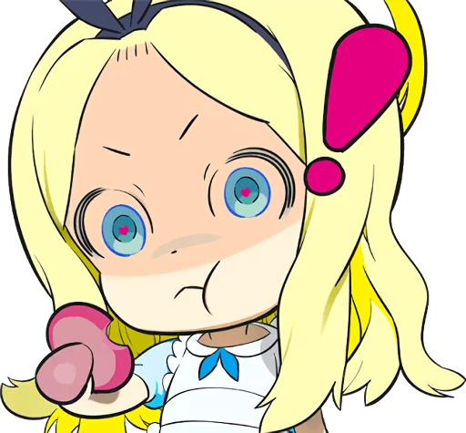 Емодзі Official Sticker of okama's Alice Series 😟