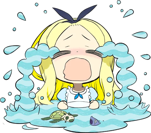 Эмодзи Official Sticker of okama's Alice Series 😭