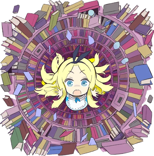 Эмодзи Official Sticker of okama's Alice Series 😧