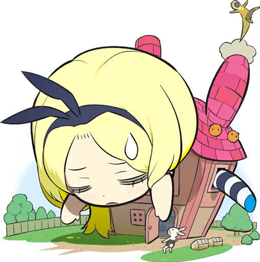 Эмодзи Official Sticker of okama's Alice Series 😓