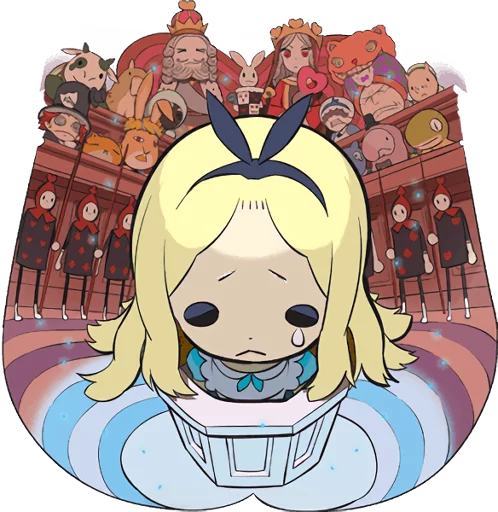 Стікер Telegram «Official Sticker of okama's Alice Series» 😢