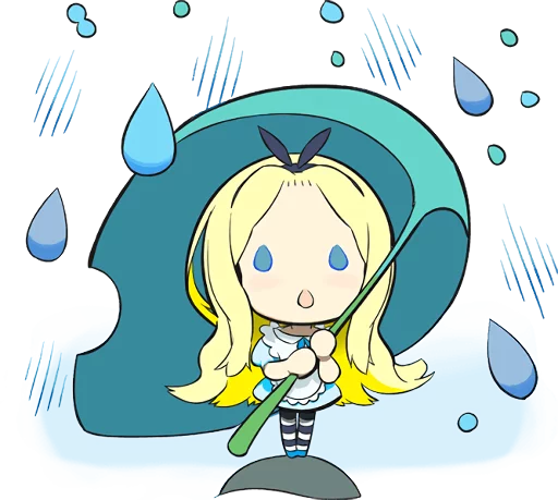Эмодзи Official Sticker of okama's Alice Series ☔