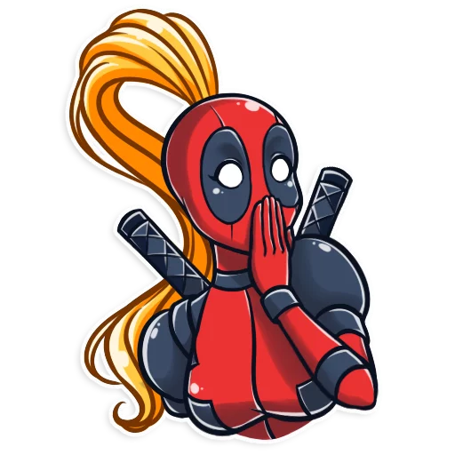 Lady Deadpool stiker 😨