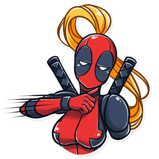 Lady Deadpool stiker 😠