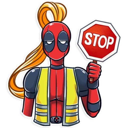 Telegram stiker «Lady Deadpool» ⛔️