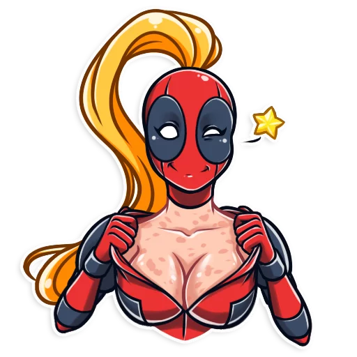 Lady Deadpool stiker 😉
