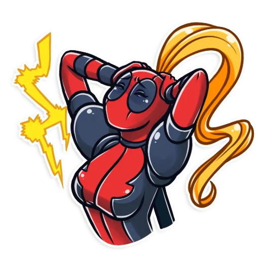 Lady Deadpool emoji 😫
