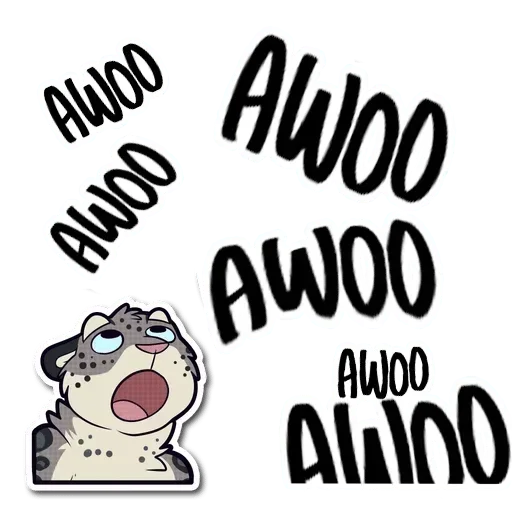 Telegram stiker «Awooooo» 
