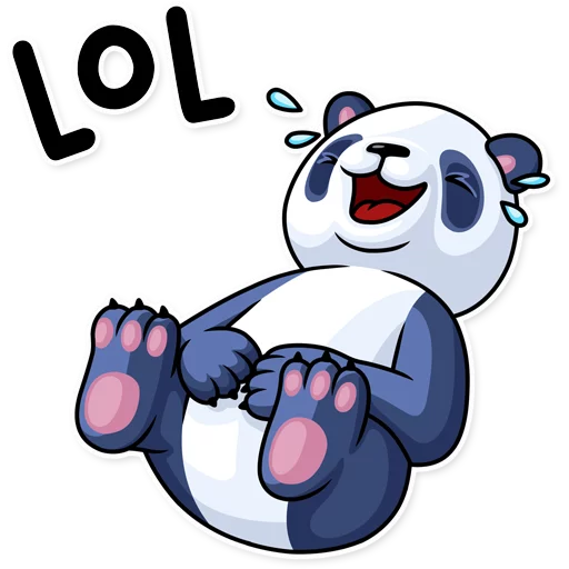 Telegram stikerlari Lazy Panda