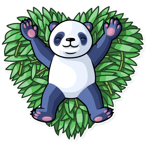 Стікер Telegram «Lazy Panda» ❤