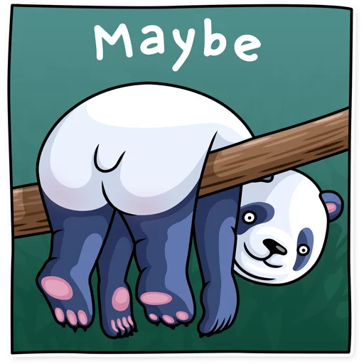 Lazy Panda stiker 🤔