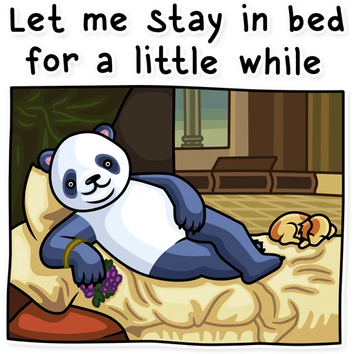 Емодзі Lazy Panda ⏰