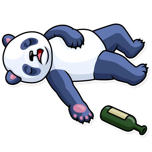 Lazy Panda sticker 🍺