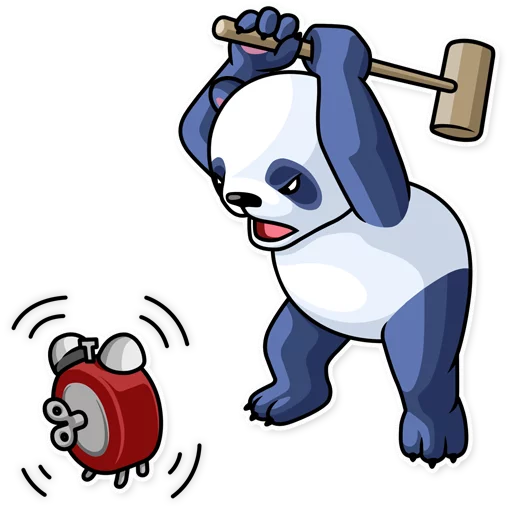 Telegram Sticker «Lazy Panda» ⏰