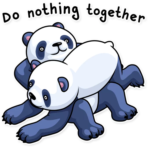 Lazy Panda sticker 👫