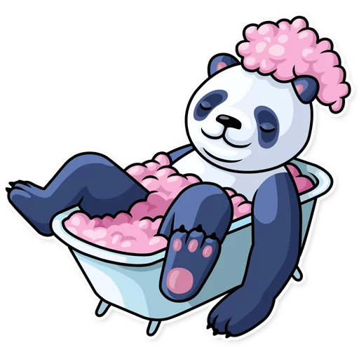 Lazy Panda sticker 🛁