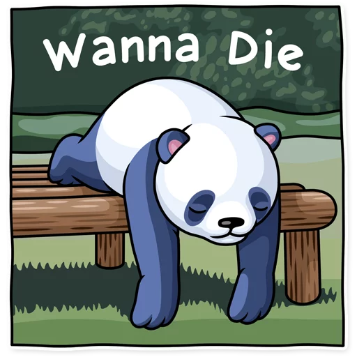Lazy Panda sticker 😞
