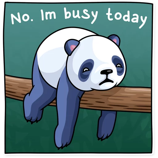 Lazy Panda sticker 😩