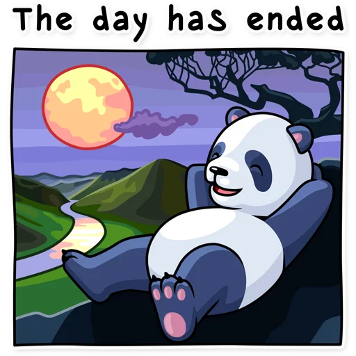 Стікер Lazy Panda 🌚