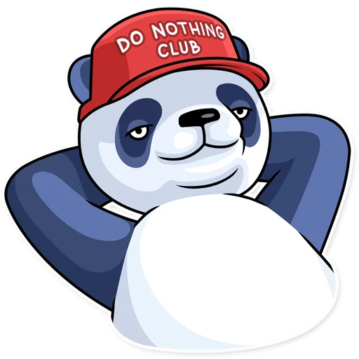 Lazy Panda sticker 🎩
