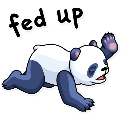 Стикер Telegram «Lazy Panda» ☹