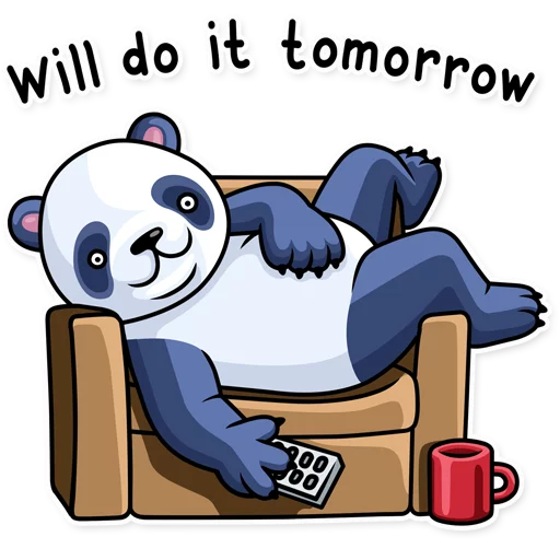 Lazy Panda sticker 😴