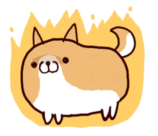 Telegram Sticker «Lazy Shiba» 🐶