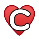 Telegram emoji Letters in hearts