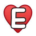 Эмодзи телеграм Letters in hearts