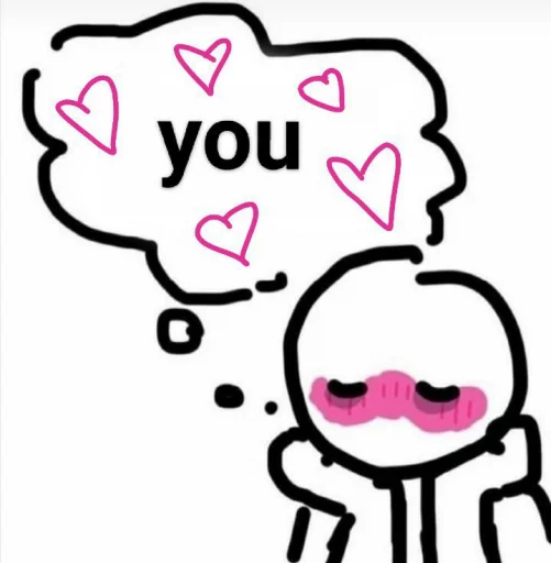 Telegram stiker «I love you» 💭